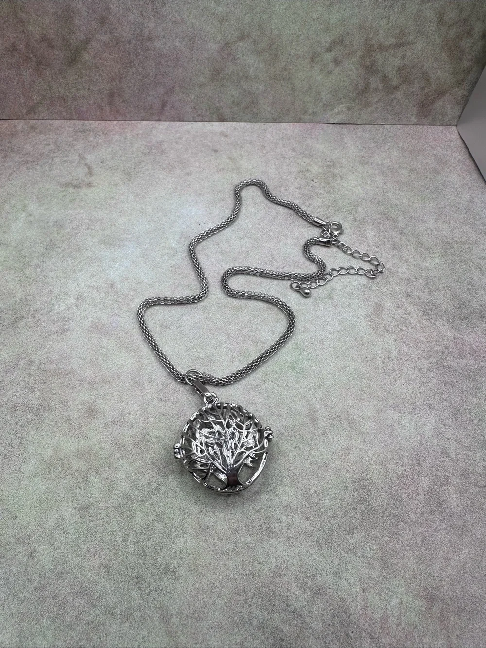 Silver Tree of Life Locket Necklace - Women Jewelry - Picture 3 of 13